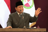Foto : Presiden Prabowo Sedang Pidato (Dok : Kompas.com)