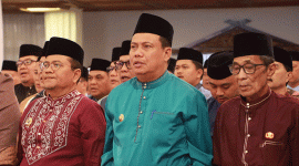 Foto : Wakil Bupati Tanjung Jabung Barat Katamso Hadir di Paripurna Hut Kabupaten Bungo Ke-60 ,Minggu 19 Oktober 2025 (Dok :Prokopim Tanjab Barat)