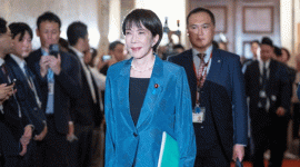 Foto : Politikus ultra-konservatif Sanae Takaichi resmi menjadi Perdana Menteri Jepang baru pada Selasa (21/10). (Dok: AFP/KAZUHIRO NOGI)