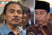 Foto : Kolase Roy Suryo dan Mantan Presiden Jokowi (Dok : tribunnews.com)