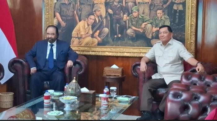 Ketua NasDem Surya Paloh Bertemu Menteri Pertahnan Sjafrie Samsudin,Rabu 15 Oktober 2025 (Dok : tribun vidio)