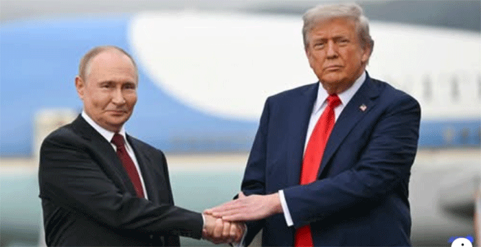 Ilustrasi Presiden Donal Trump dengan Presiden Rusia Vladimir Putin