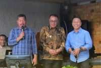 Foto : Bupati Monadi,Wako Alfi dan Sekda Alfian 