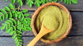 Foto : Daun Kelor dan Teh Dan kelor (Sumber : Istimewa)