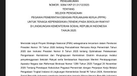 Foto : Tangkapan Layar Pengumuman PPPK Sekolah Rakyat