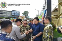 Suasana penyambutan Kapolres Kerinci baru dihadiri Forkopimda Sungai Penuh dan Kerinci