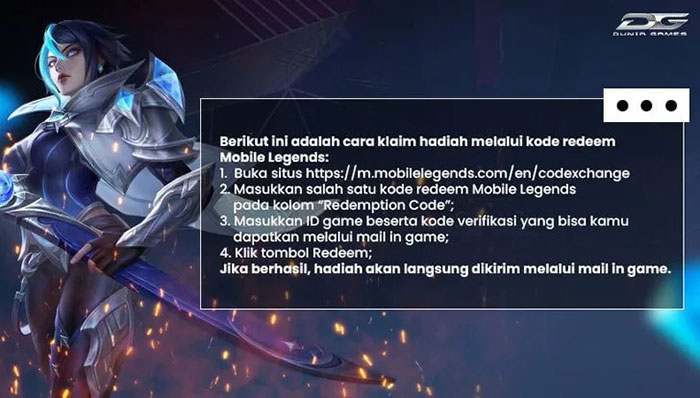 Kode Redeem MLBB 3 Januari 2026 Hadiah Skin dan Diamond Gratis