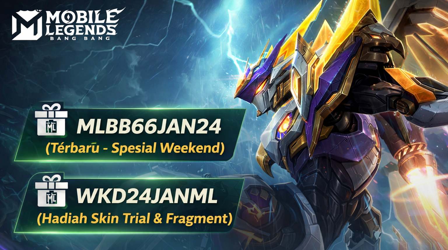 Kode Redeem ML Terbaru Sabtu 24 Januari 2026: Klaim Skin dan Fragmen ...