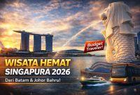 Kolase Merlion Park Singapura