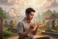 Ilustrasi Mendoakan Orang Tua Yang Sudah meninggal