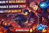 Tampilan antarmuka Free Fire Beta 2026