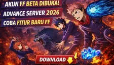 Tampilan antarmuka Free Fire Beta 2026