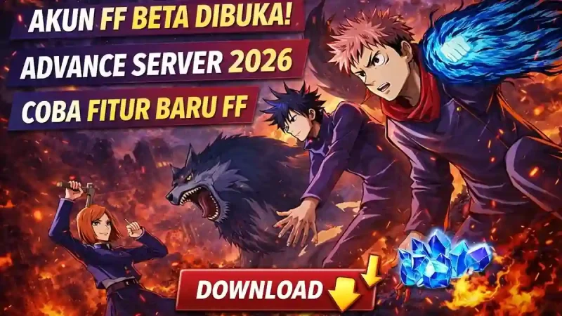 Tampilan antarmuka Free Fire Beta 2026