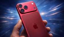 lustrasi desain kamera iPhone 18 Pro Max dengan modul lensa variable aperture yang canggih.