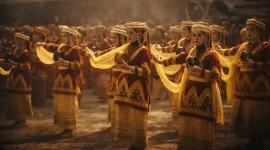 Kemeriahan perayaan Kenduri Sko Karang Setio TAP di Koto Baru yang dihadiri Walikota Alfin dan pemangku adat Depati Dua Nenek.