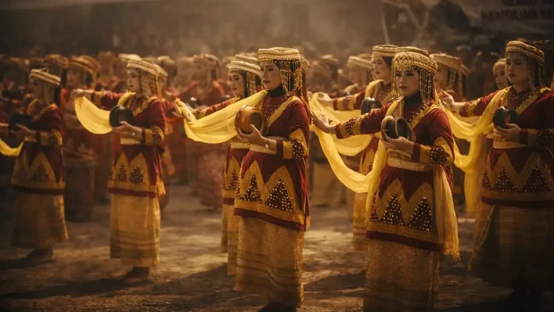 Kemeriahan perayaan Kenduri Sko Karang Setio TAP di Koto Baru yang dihadiri Walikota Alfin dan pemangku adat Depati Dua Nenek.