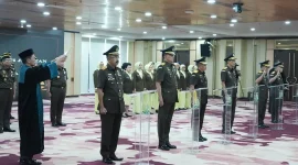 Jaksa Agung ST Burhanuddin melantik enam Pejabat Eselon I Kejaksaan Agung di Gedung Utama Kejaksaan Agung, Jakarta, Jumat 24 Juli 2026.