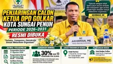 Akhirman, Ketua Steering Committee (SC) penjaringan calon Ketua DPD Partai Golkar Kota Sungai Penuh periode 2026–2031
